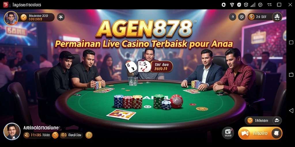 Screenshot utama AGEN878 menampilkan dealer live dalam permainan menarik.