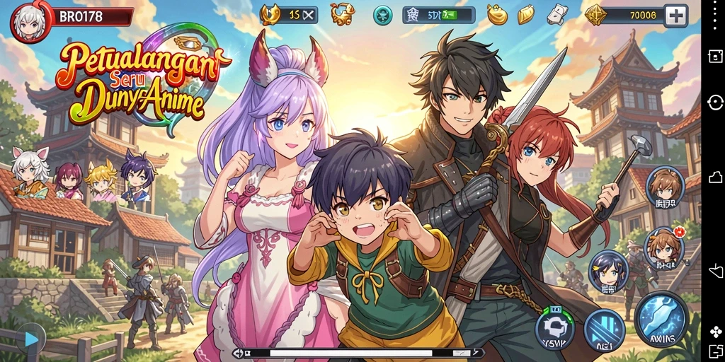 Tangkapan layar BRO178 menampilkan pertarungan karakter anime yang mendebarkan.