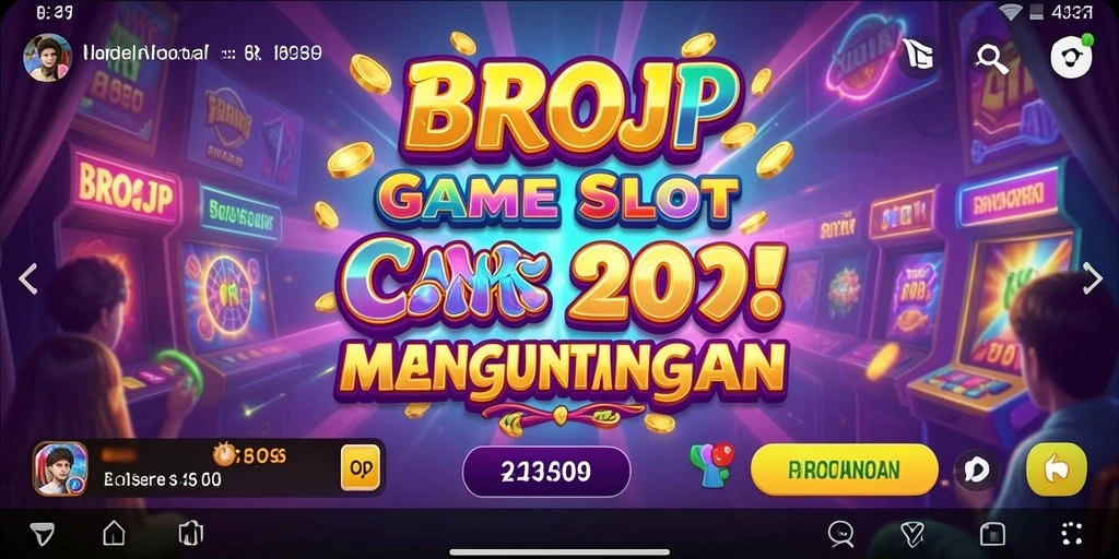 Screenshot gameplay BROJP menampilkan mesin Slot yang mengasyikkan.