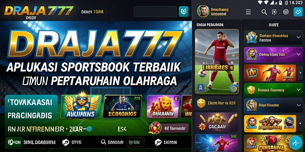 Screenshot DRAJA777 menampilkan antarmuka taruhan olahraga yang menarik.