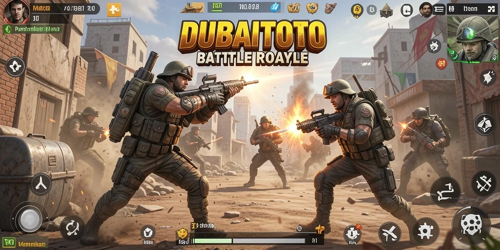 Tampilan seru pertempuran dalam gameplay DUBAITOTO.