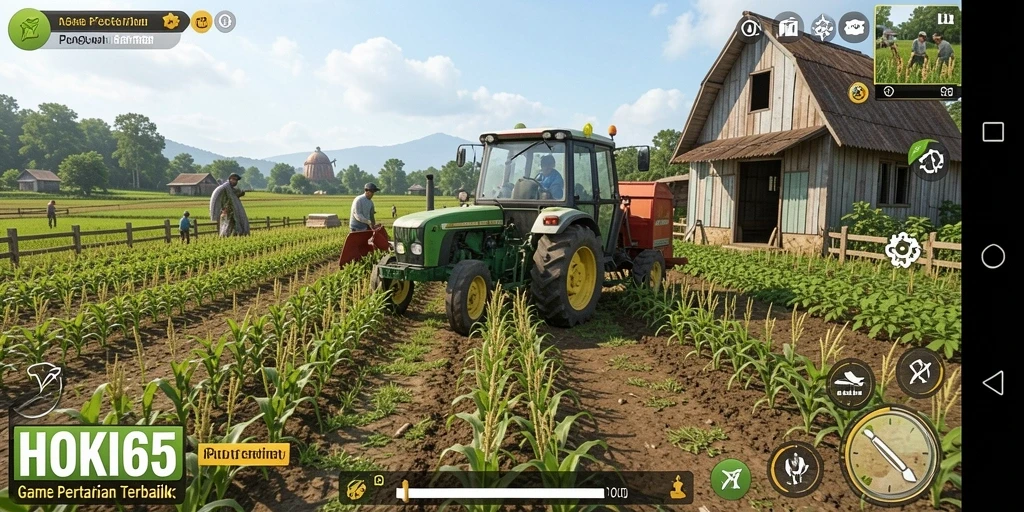 Gameplay seru HOKI65 dengan pertanian interaktif.