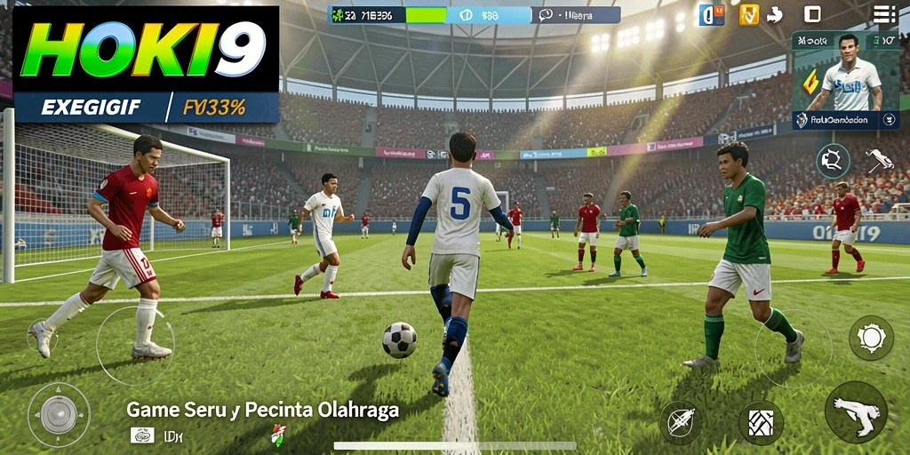 Tampilan gameplay HOKI9 yang mengasyikkan dan penuh aksi olahraga.