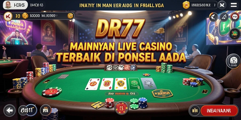 Tampilan gameplay Live Casino di IDR77 yang seru dan interaktif.