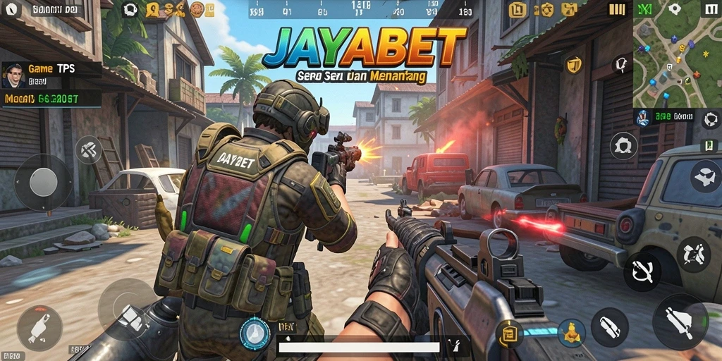 Screenshot JAYABET menunjukkan aksi seru dalam permainan TPS.