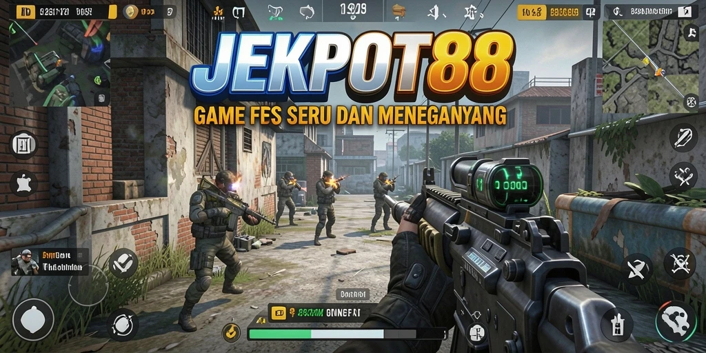 Tampilan gameplay seru JEKPOT88 dengan aksi tembak-menembak yang memukau.