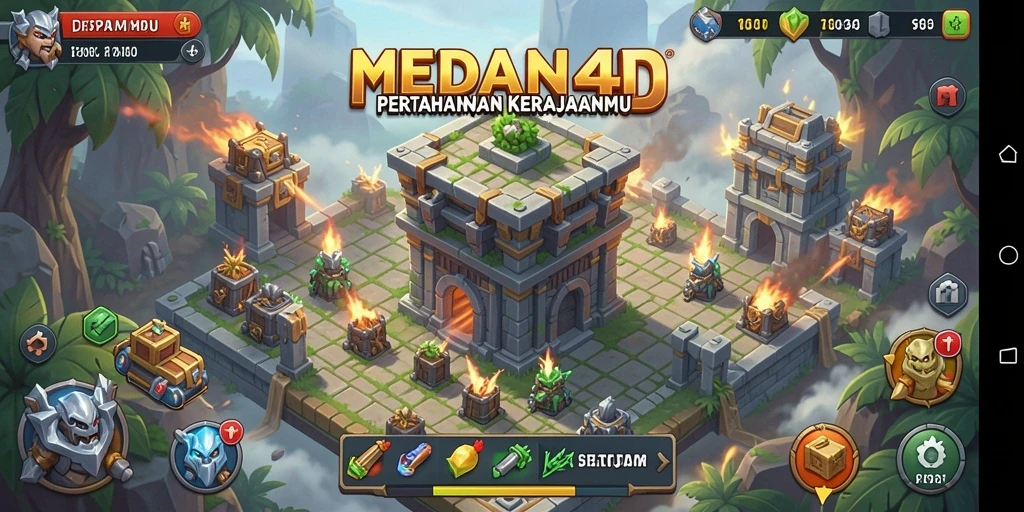 Tampilan menarik gameplay Tower Defense di MEDAN4D.
