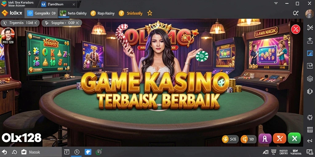 Tampilan gameplay OLX128 dengan fitur kasino yang menarik.