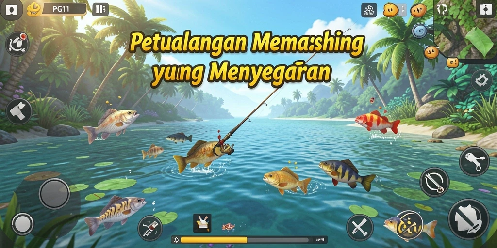 Tangkapan ikan besar dalam gameplay PG11 yang mendebarkan.