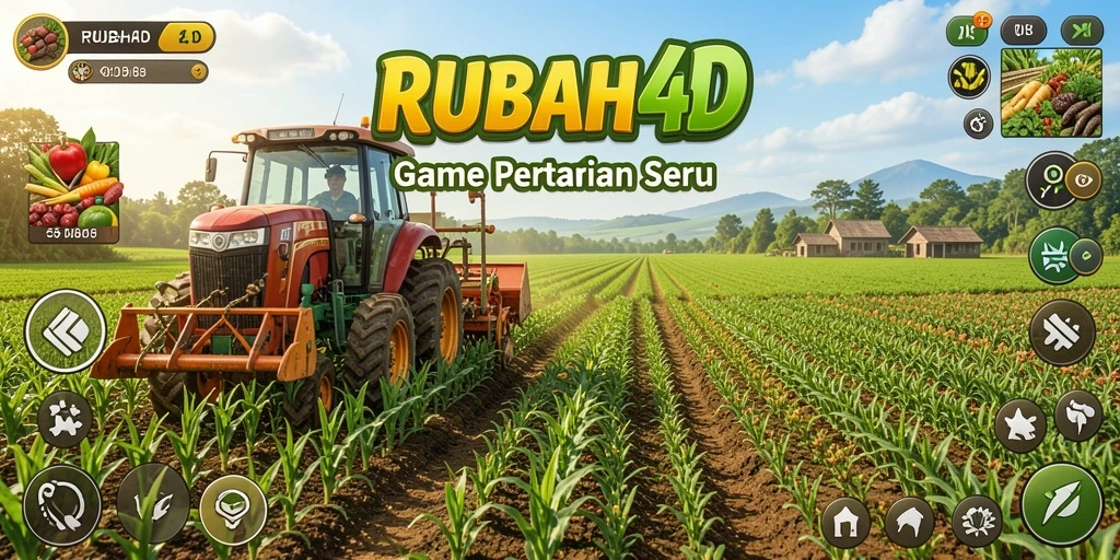Tampilan screenshot RUBAH4D menunjukkan aktivitas seru bertani.