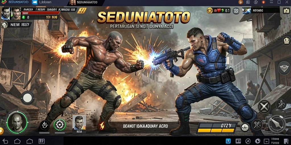 Tampilan gameplay action yang mendebarkan di SEDUNIATOTO.