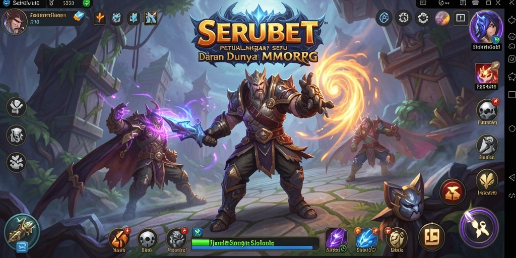 Screenshot gameplay seru dalam dunia MMORPG SERUBET.