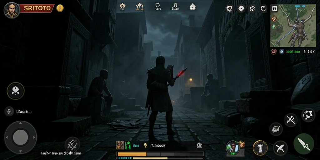 Screenshot gameplay SRITOTO menampilkan suasana Horror yang menegangkan.