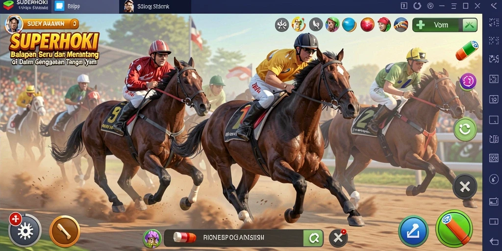 Gameplay balap yang menarik dan penuh aksi di SUPERHOKI.