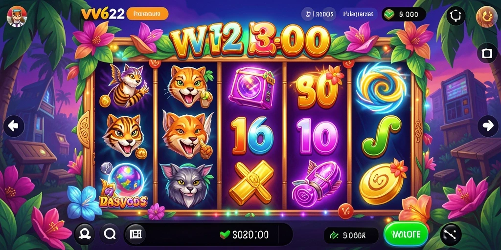 Screenshot gameplay <strong>VV62</strong> dengan grafis slot yang menarik.